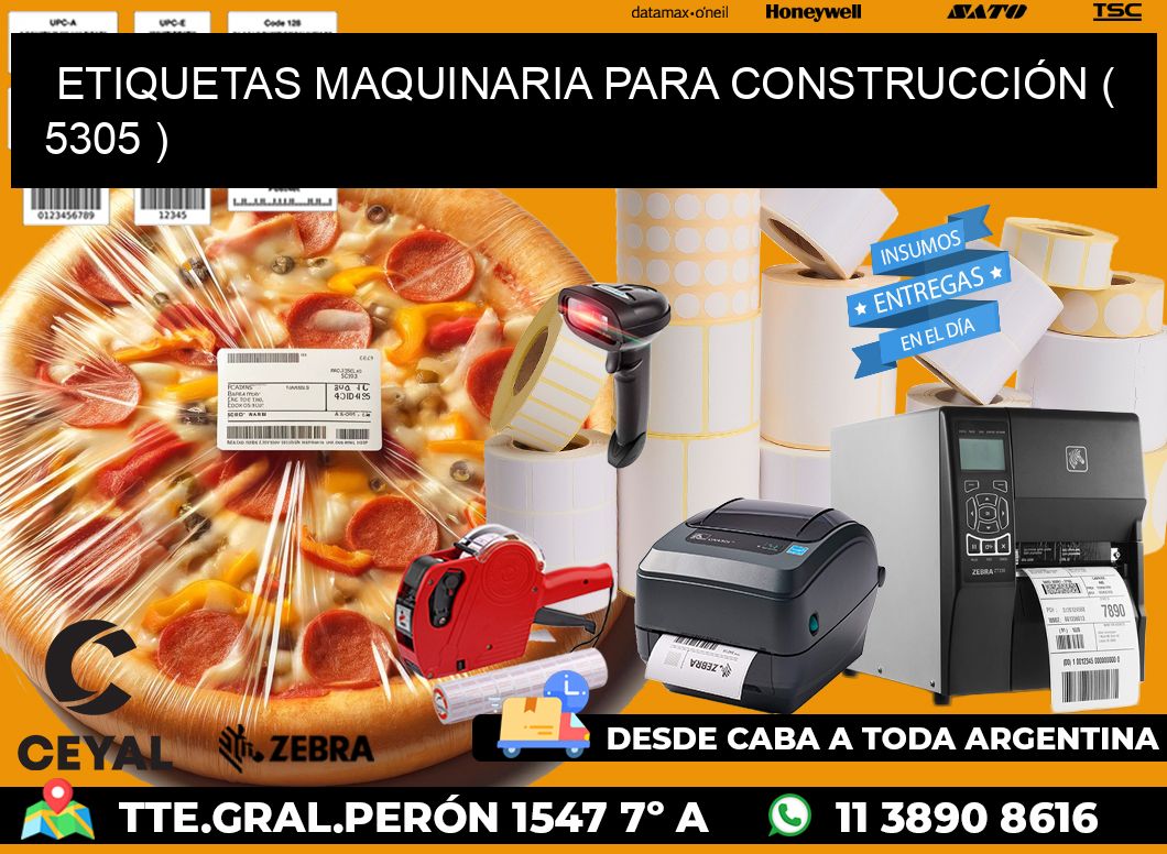 ETIQUETAS MAQUINARIA PARA CONSTRUCCIÓN ( 5305 )