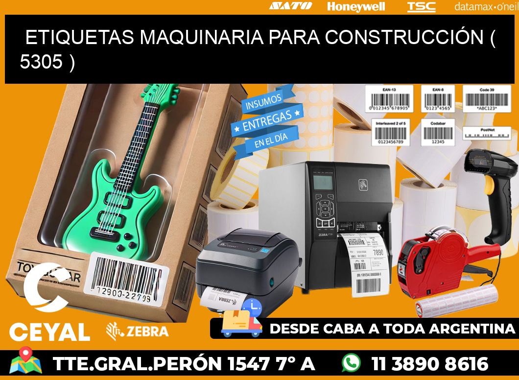 ETIQUETAS MAQUINARIA PARA CONSTRUCCIÓN ( 5305 )