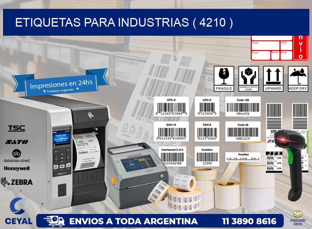 ETIQUETAS PARA INDUSTRIAS ( 4210 )