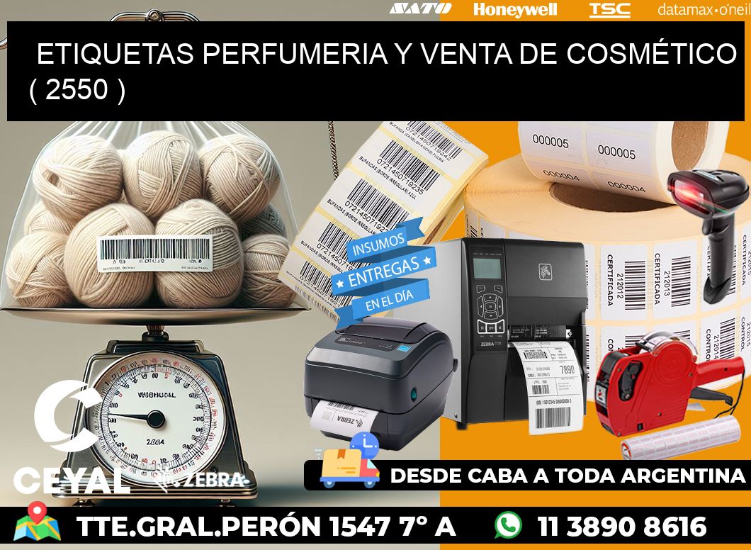 ETIQUETAS PERFUMERIA Y VENTA DE COSMÉTICO ( 2550 )