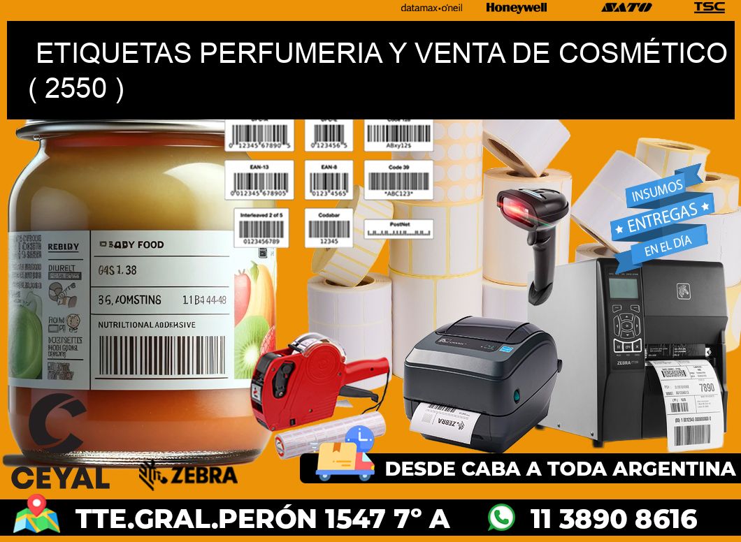 ETIQUETAS PERFUMERIA Y VENTA DE COSMÉTICO ( 2550 )