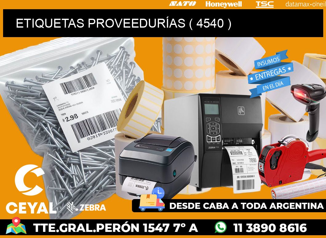 ETIQUETAS PROVEEDURÍAS ( 4540 )