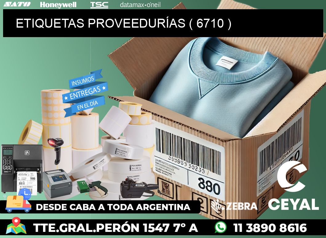 ETIQUETAS PROVEEDURÍAS ( 6710 )