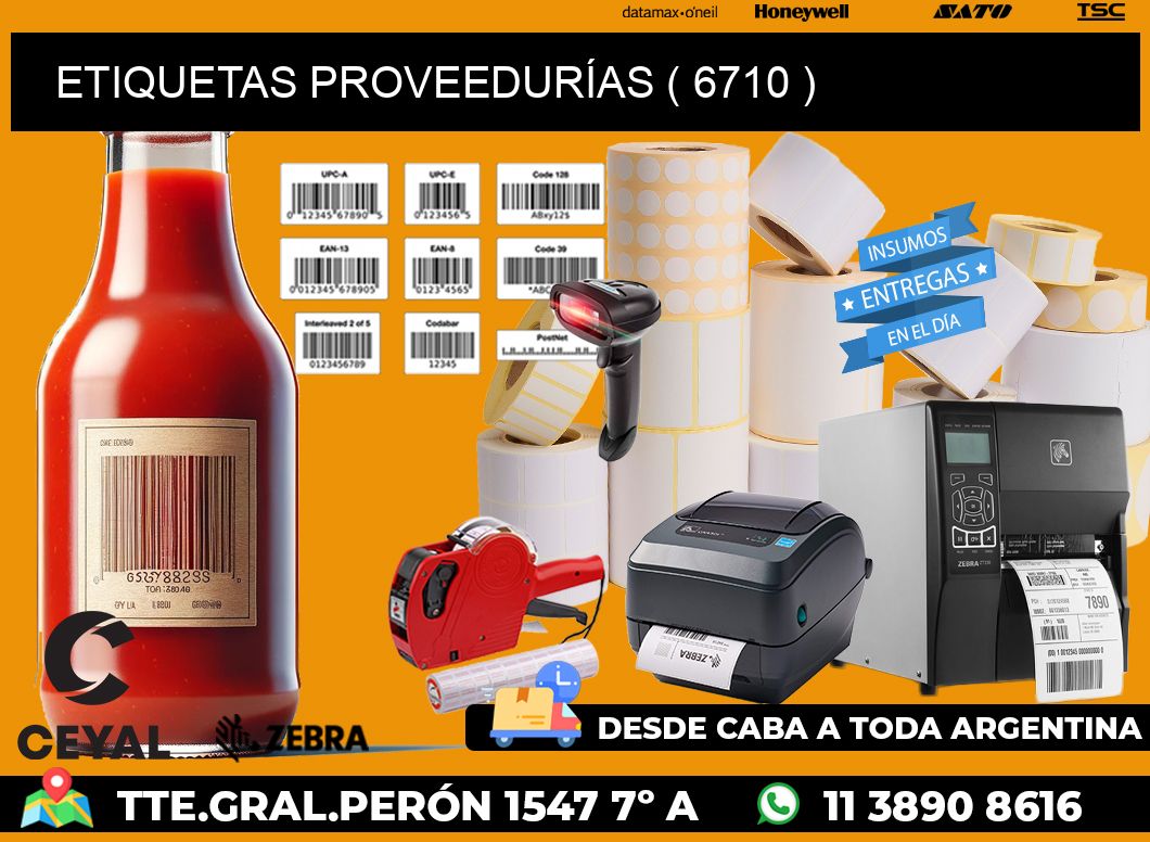 ETIQUETAS PROVEEDURÍAS ( 6710 )