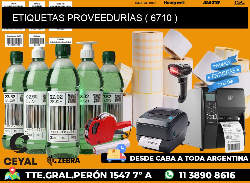 ETIQUETAS PROVEEDURÍAS ( 6710 )