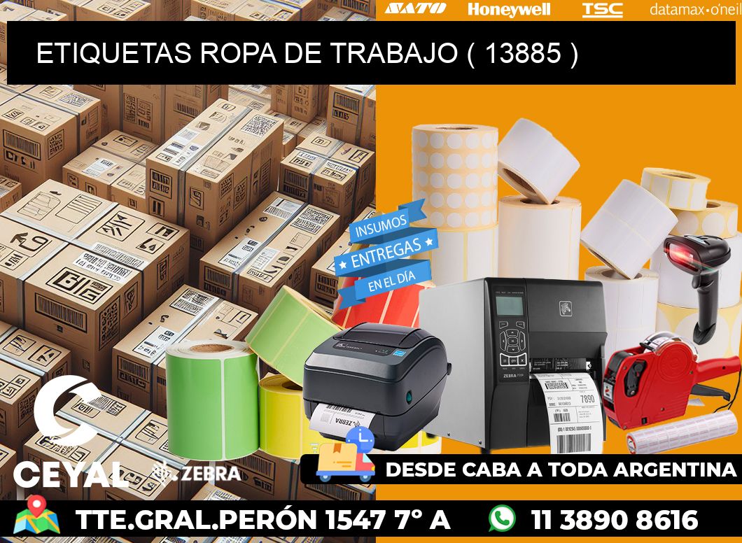 ETIQUETAS ROPA DE TRABAJO ( 13885 )