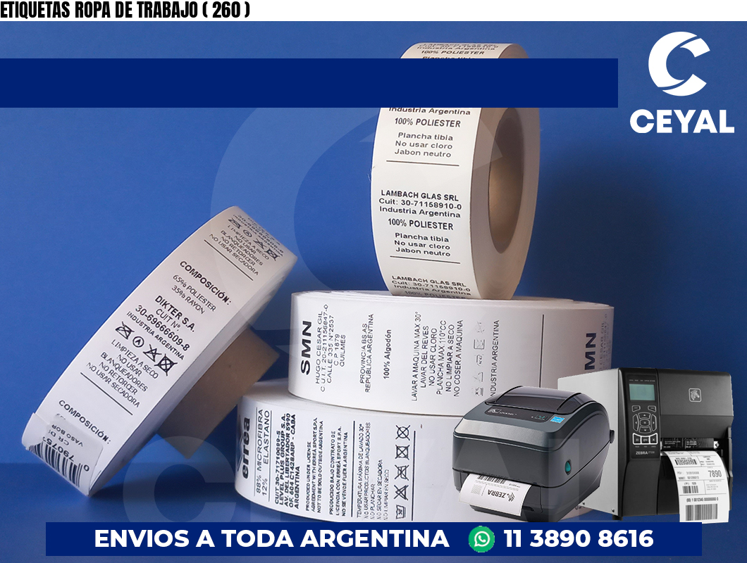 ETIQUETAS ROPA DE TRABAJO ( 260 )