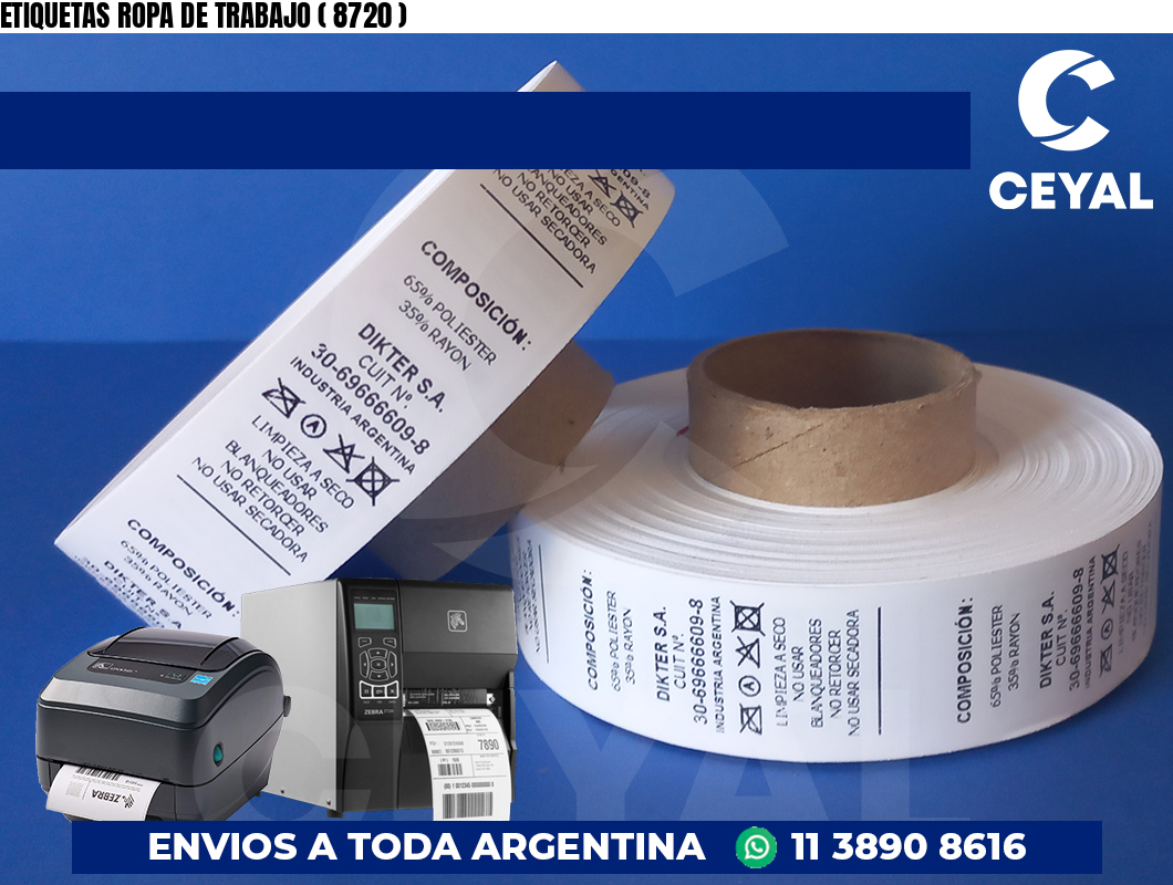 ETIQUETAS ROPA DE TRABAJO ( 8720 )
