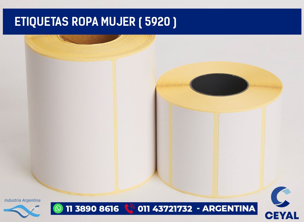 ETIQUETAS ROPA MUJER ( 5920 )