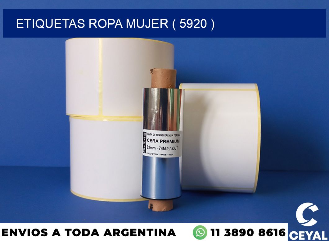 ETIQUETAS ROPA MUJER ( 5920 )