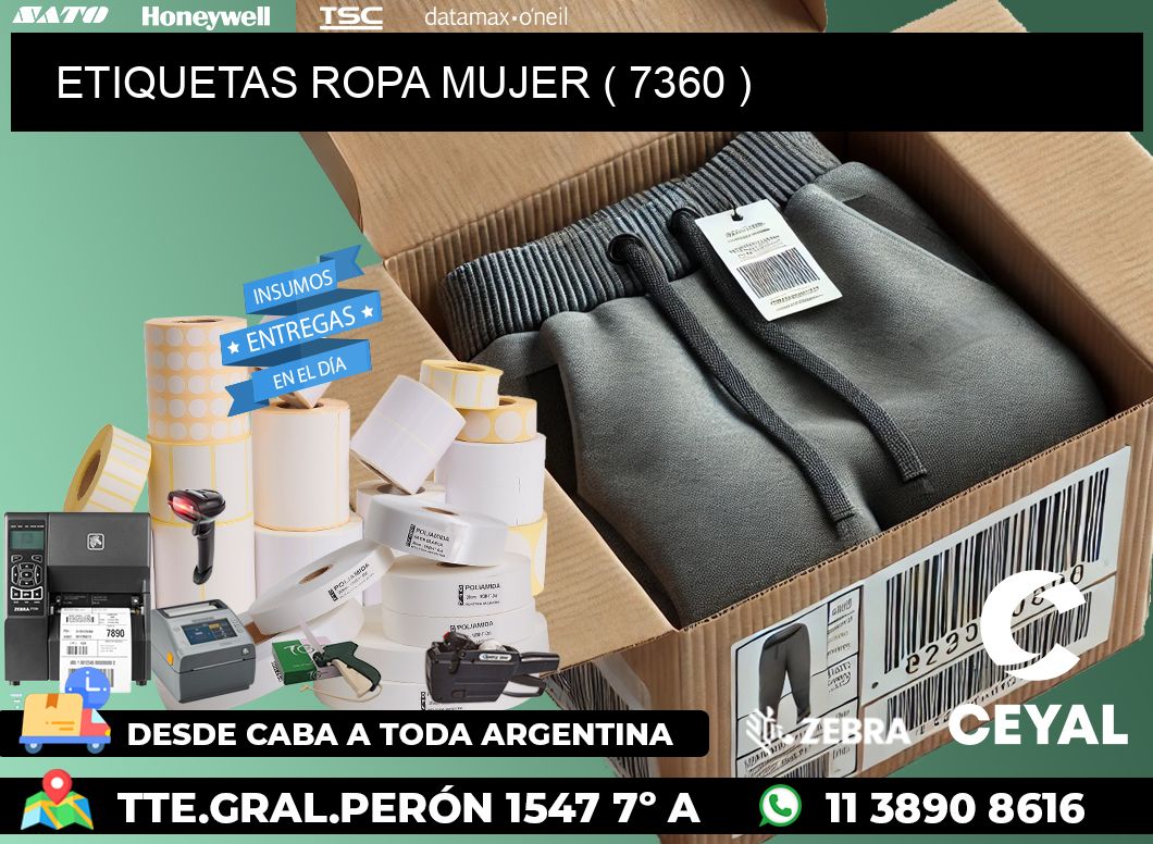 ETIQUETAS ROPA MUJER ( 7360 )