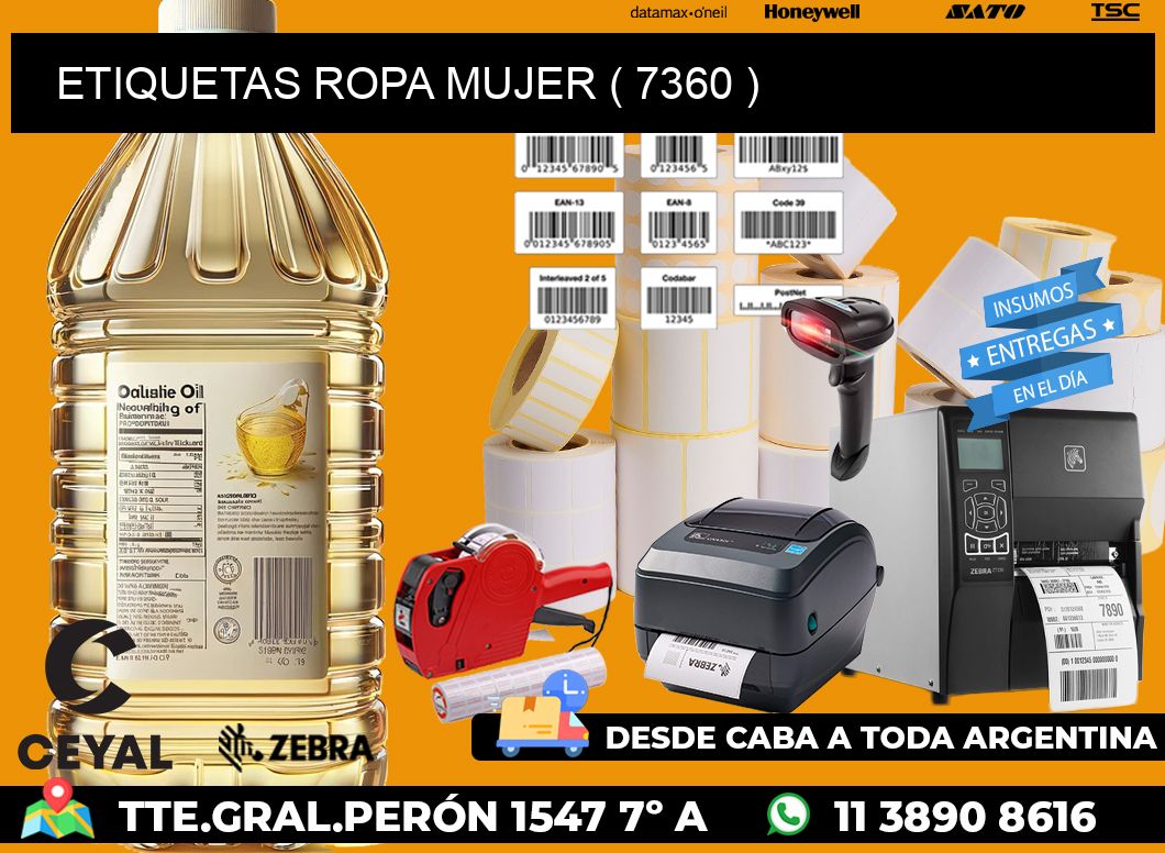 ETIQUETAS ROPA MUJER ( 7360 )