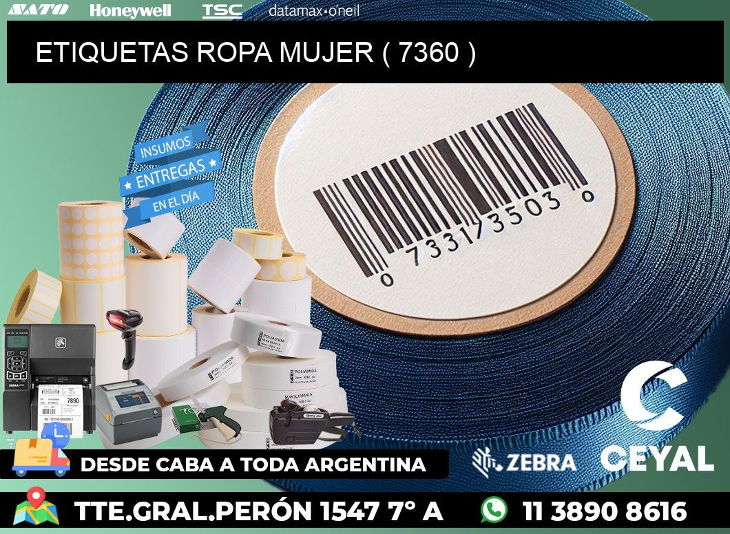 ETIQUETAS ROPA MUJER ( 7360 )