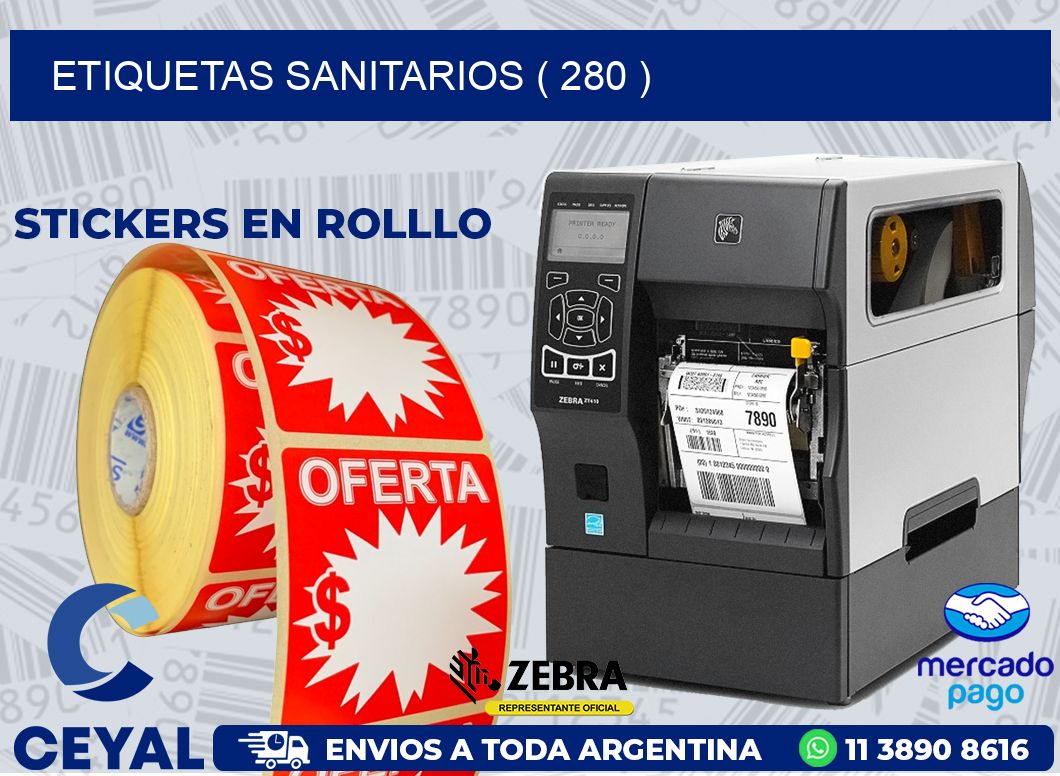 ETIQUETAS SANITARIOS ( 280 )