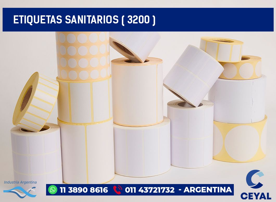 ETIQUETAS SANITARIOS ( 3200 )