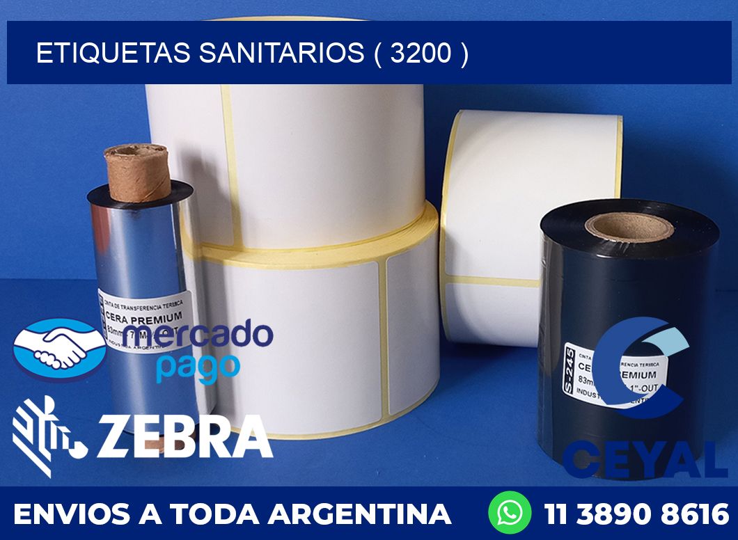 ETIQUETAS SANITARIOS ( 3200 )