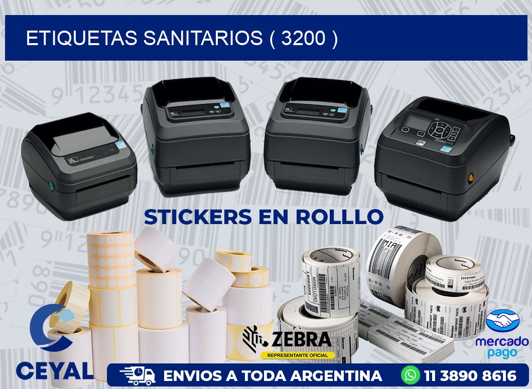 ETIQUETAS SANITARIOS ( 3200 )