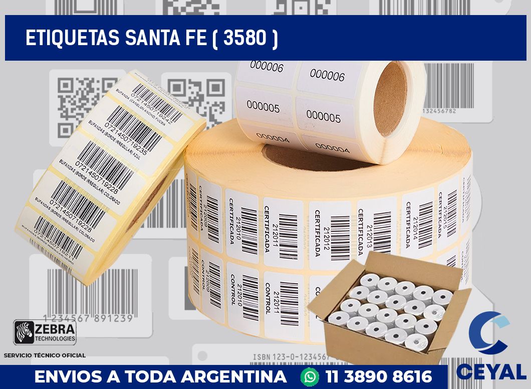 ETIQUETAS SANTA FE ( 3580 )