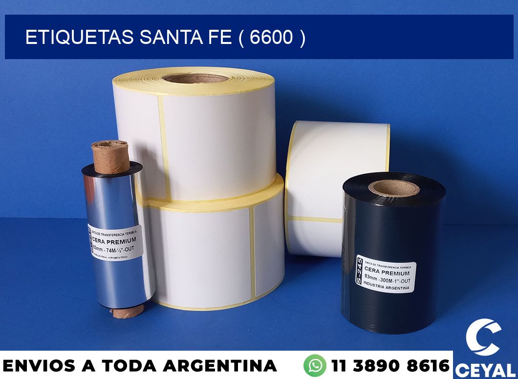 ETIQUETAS SANTA FE ( 6600 )