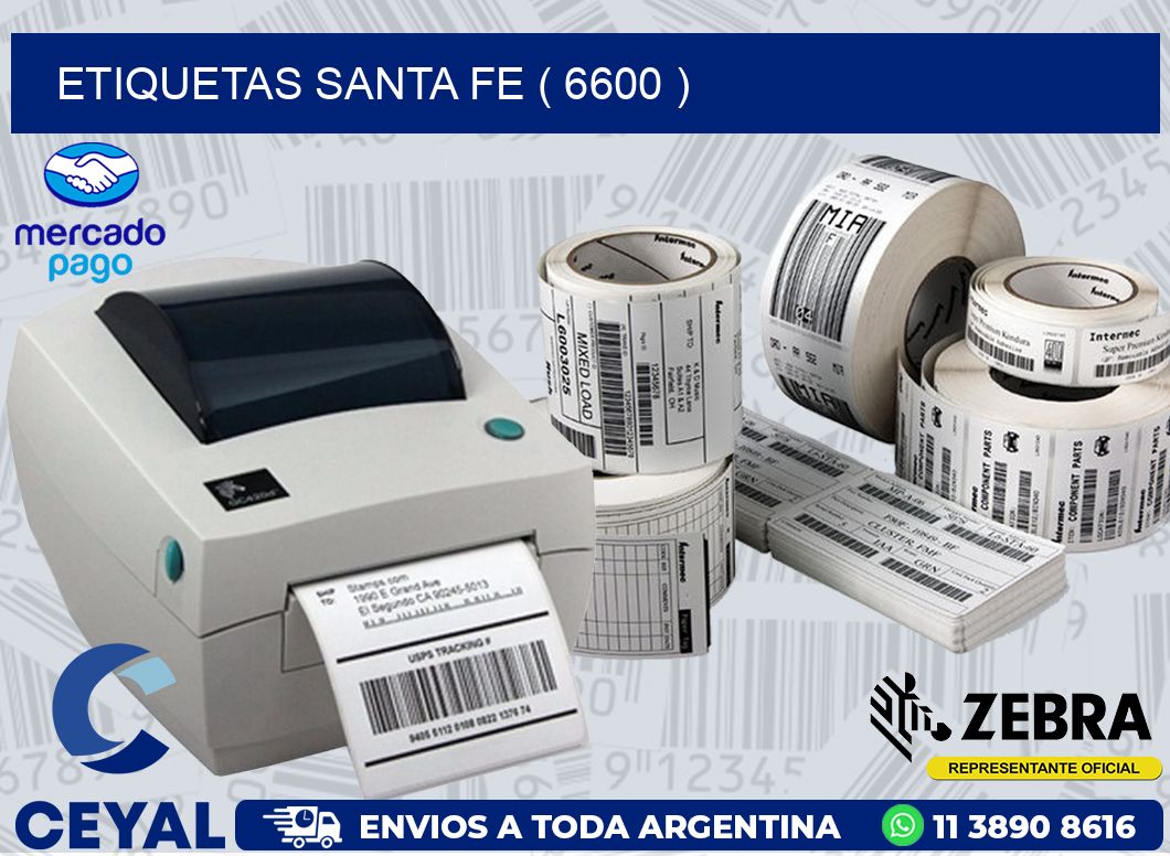 ETIQUETAS SANTA FE ( 6600 )