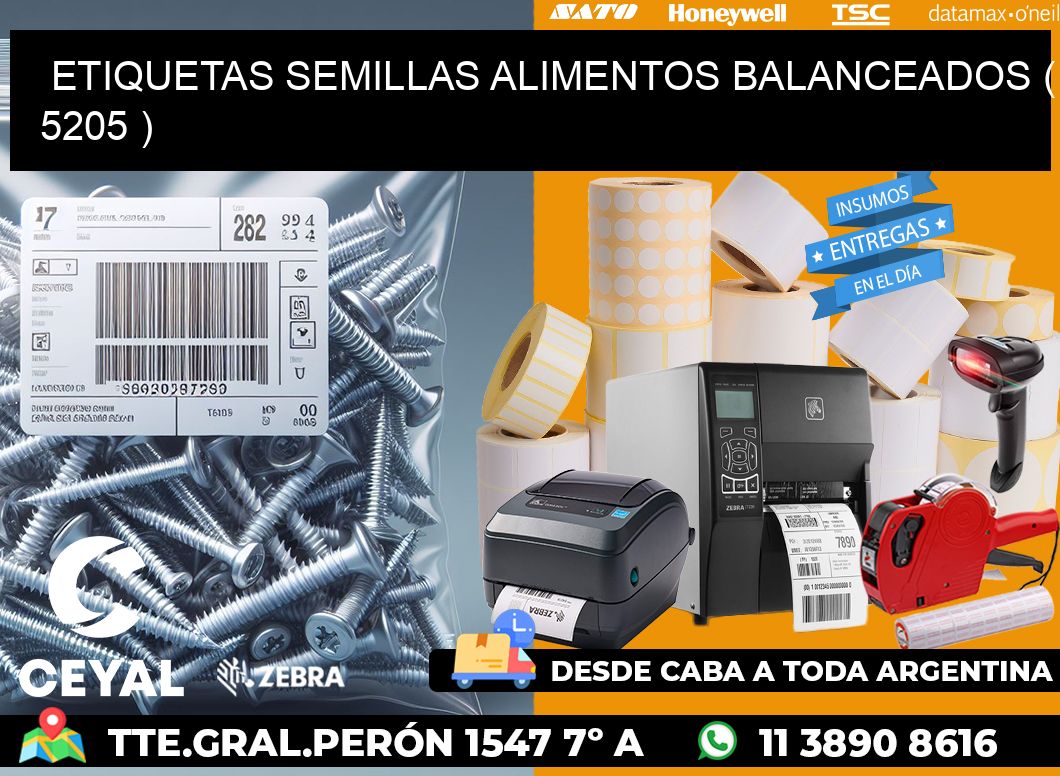 ETIQUETAS SEMILLAS ALIMENTOS BALANCEADOS ( 5205 )