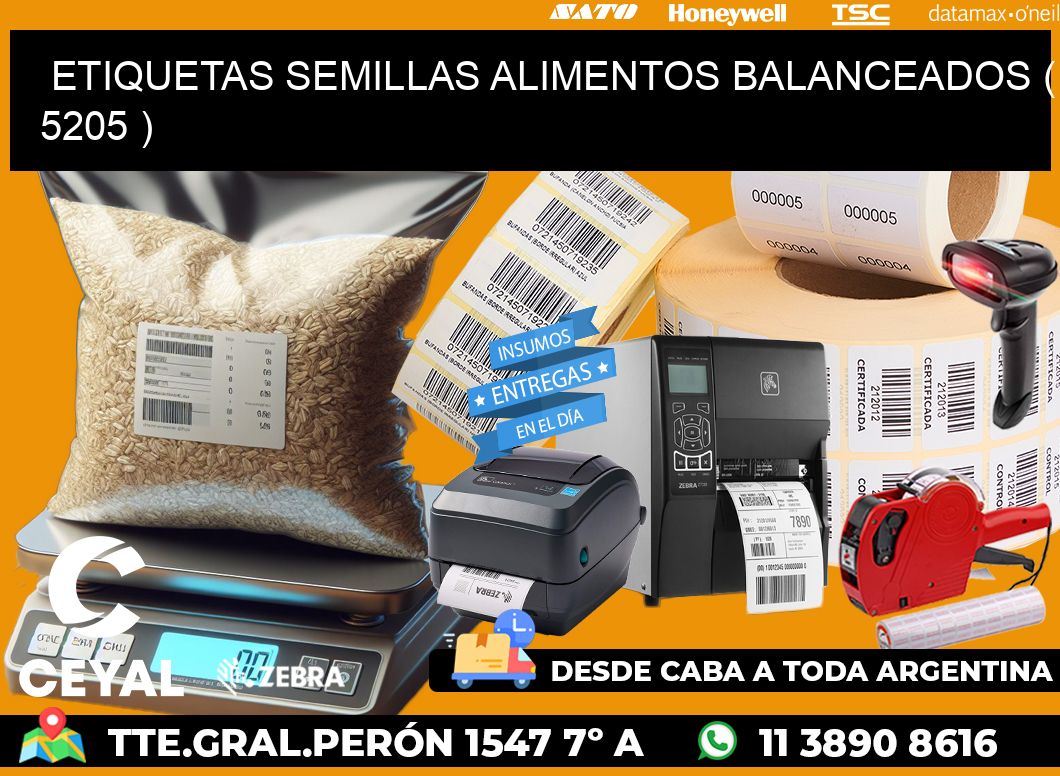 ETIQUETAS SEMILLAS ALIMENTOS BALANCEADOS ( 5205 )