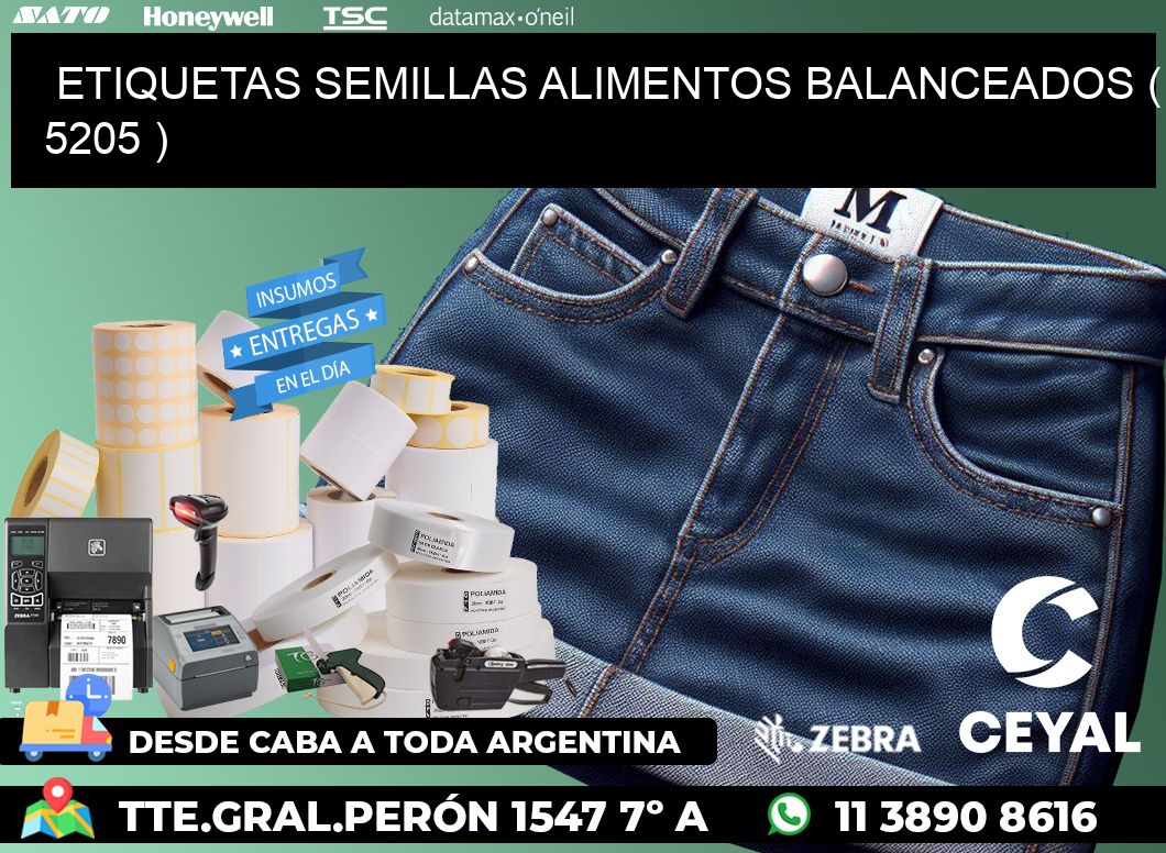 ETIQUETAS SEMILLAS ALIMENTOS BALANCEADOS ( 5205 )