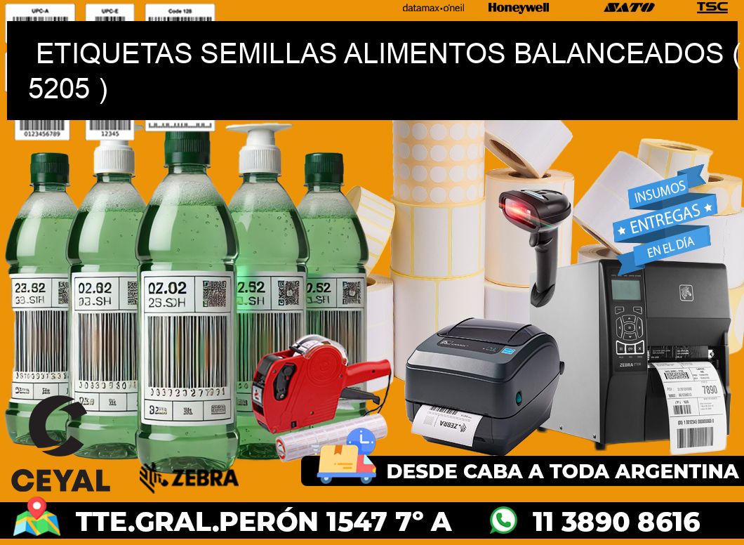 ETIQUETAS SEMILLAS ALIMENTOS BALANCEADOS ( 5205 )