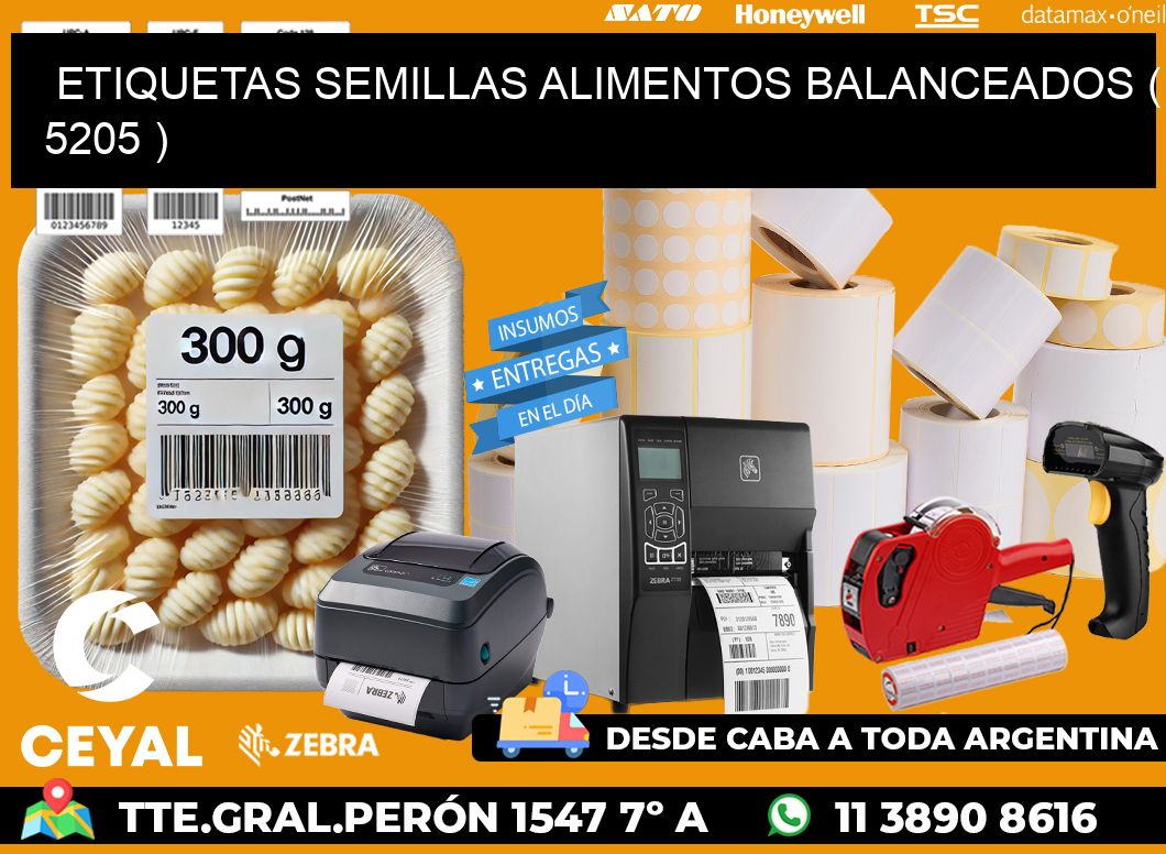 ETIQUETAS SEMILLAS ALIMENTOS BALANCEADOS ( 5205 )