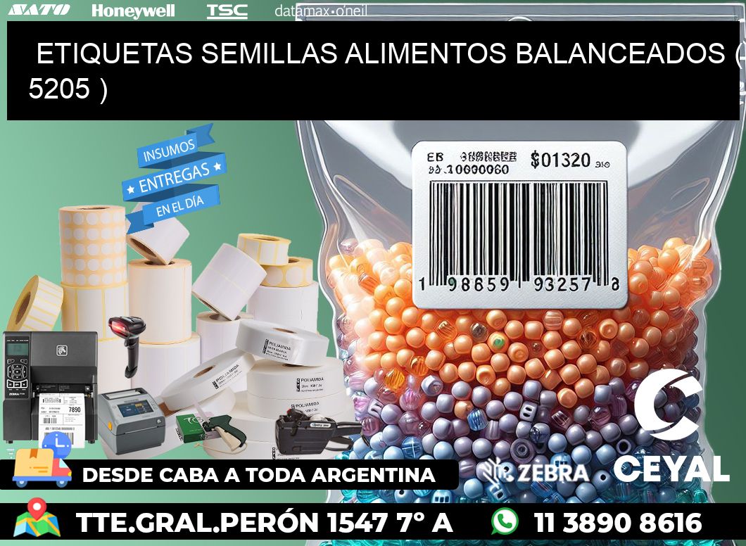 ETIQUETAS SEMILLAS ALIMENTOS BALANCEADOS ( 5205 )