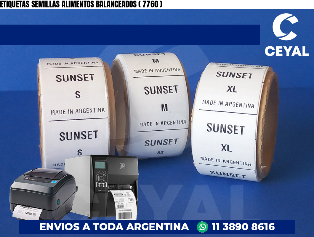 ETIQUETAS SEMILLAS ALIMENTOS BALANCEADOS ( 7760 )