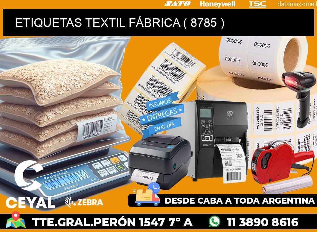 ETIQUETAS TEXTIL FÁBRICA ( 8785 )