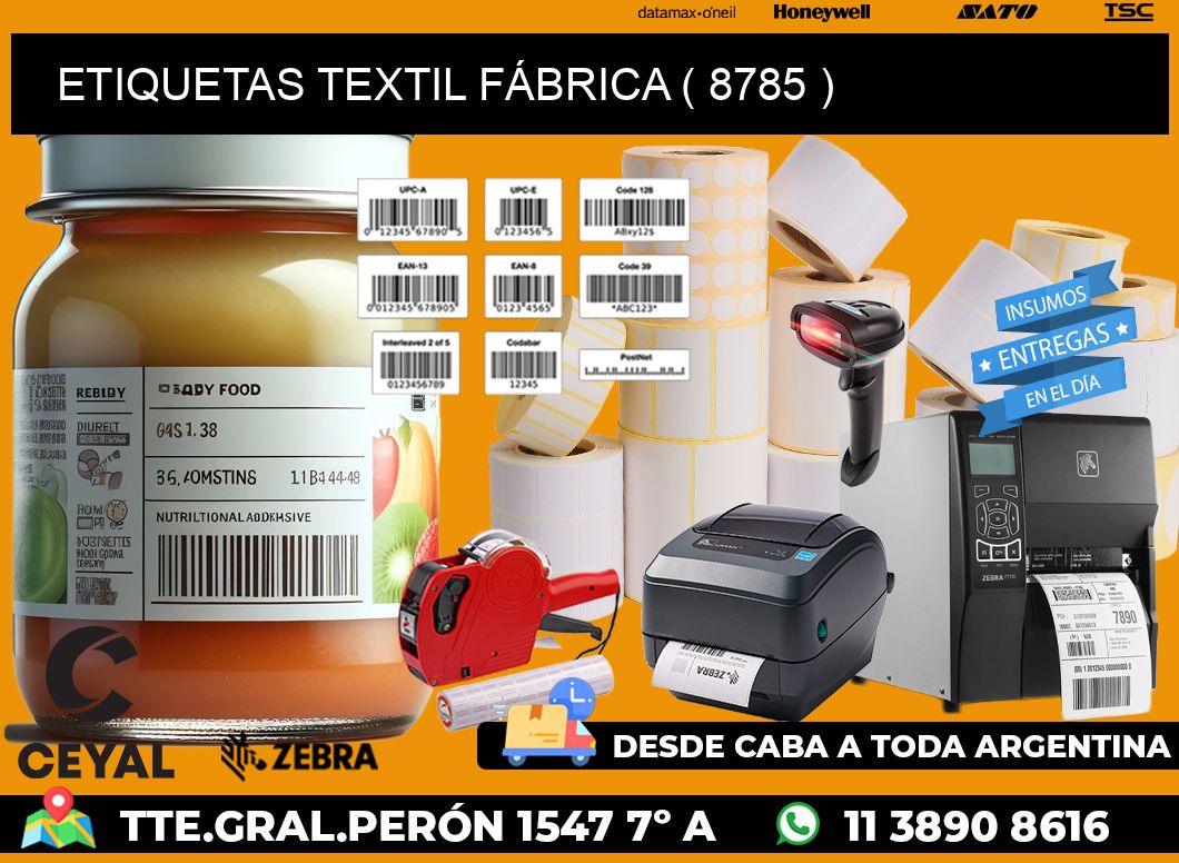 ETIQUETAS TEXTIL FÁBRICA ( 8785 )