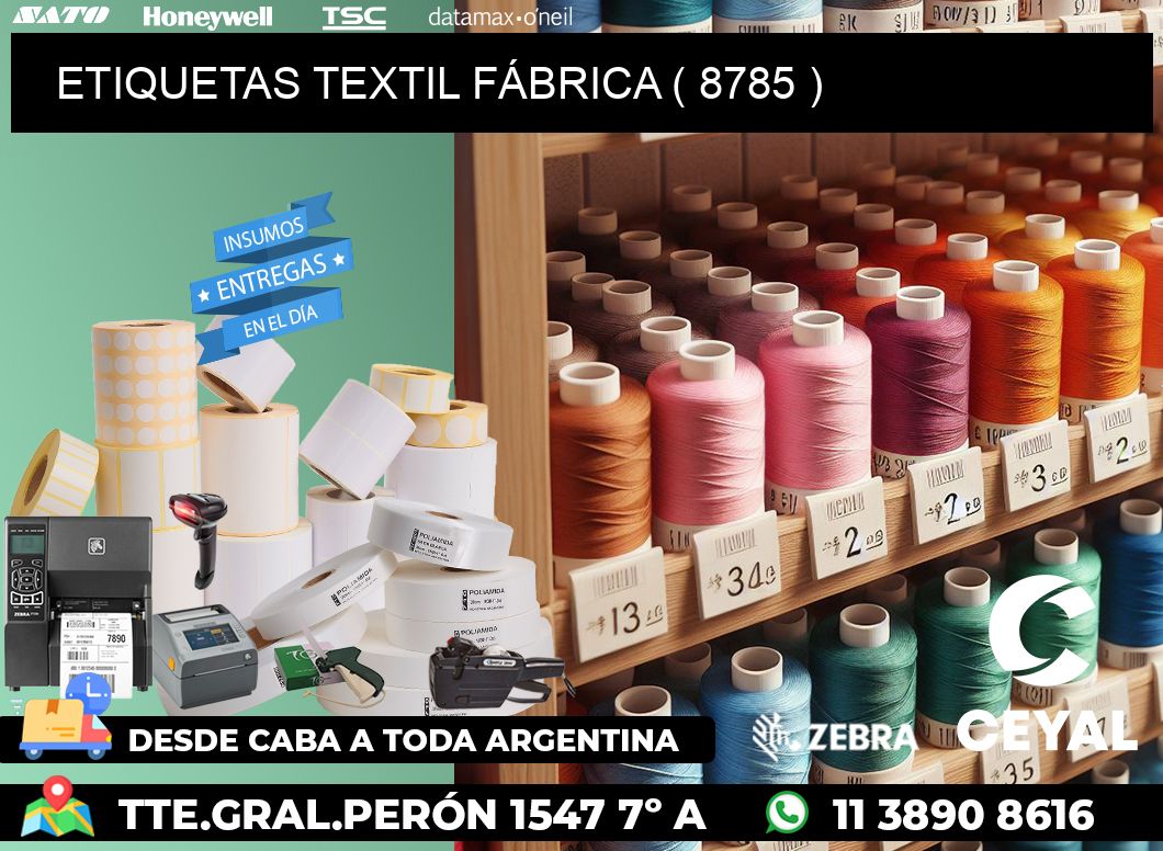 ETIQUETAS TEXTIL FÁBRICA ( 8785 )