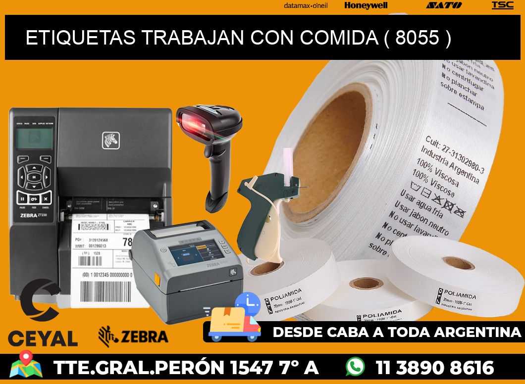 ETIQUETAS TRABAJAN CON COMIDA ( 8055 )