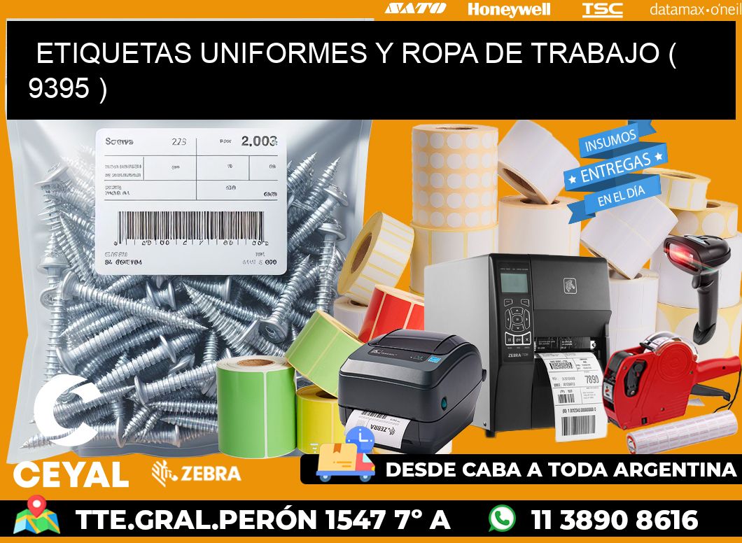 ETIQUETAS UNIFORMES Y ROPA DE TRABAJO ( 9395 )