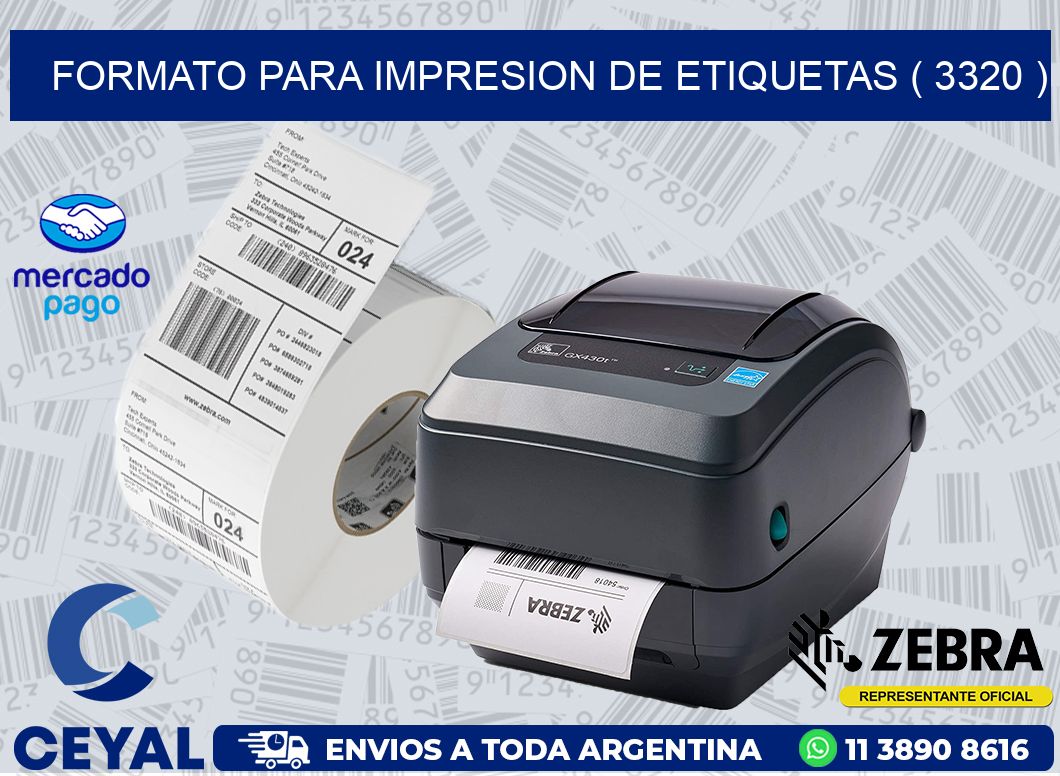 FORMATO PARA IMPRESION DE ETIQUETAS ( 3320 )
