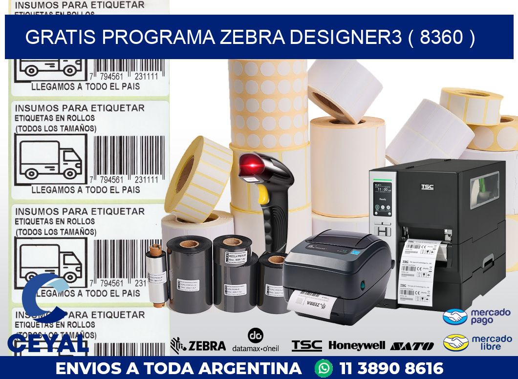 GRATIS PROGRAMA ZEBRA DESIGNER3 ( 8360 )