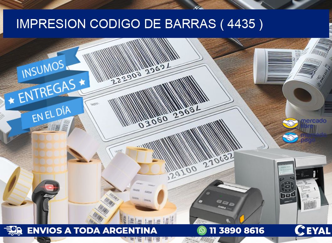 IMPRESION CODIGO DE BARRAS ( 4435 )