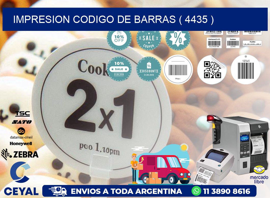 IMPRESION CODIGO DE BARRAS ( 4435 )