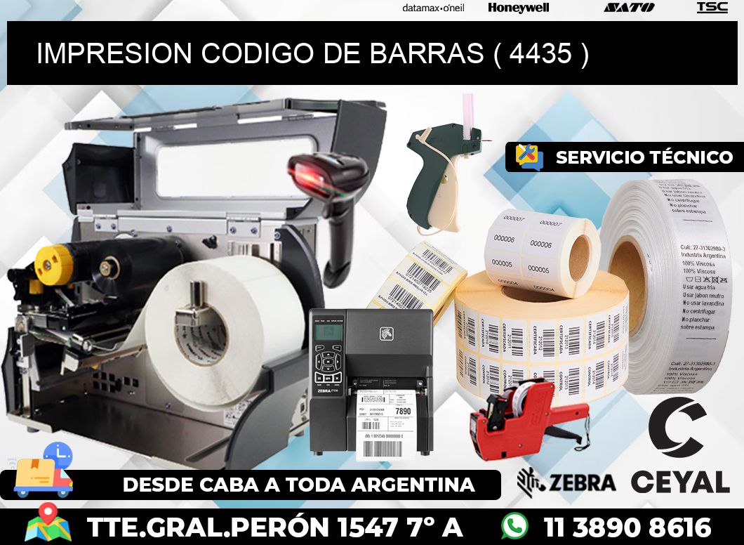 IMPRESION CODIGO DE BARRAS ( 4435 )