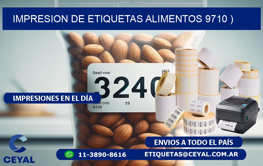 IMPRESION DE ETIQUETAS ALIMENTOS 9710 )