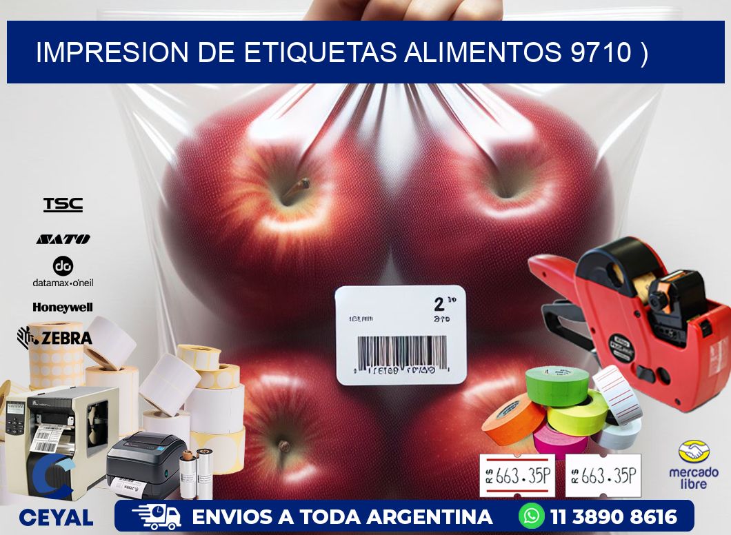 IMPRESION DE ETIQUETAS ALIMENTOS 9710 )
