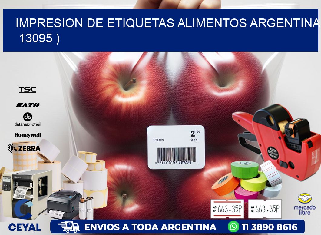 IMPRESION DE ETIQUETAS ALIMENTOS ARGENTINA   13095 )