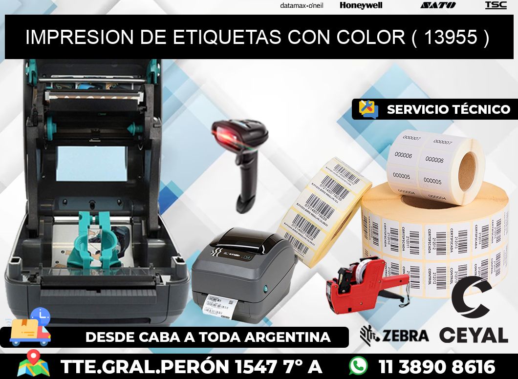IMPRESION DE ETIQUETAS CON COLOR ( 13955 )