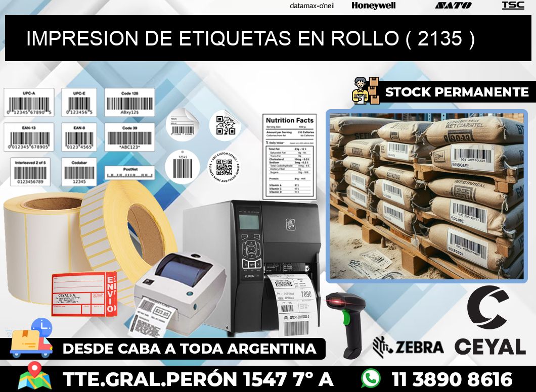 IMPRESION DE ETIQUETAS EN ROLLO ( 2135 )