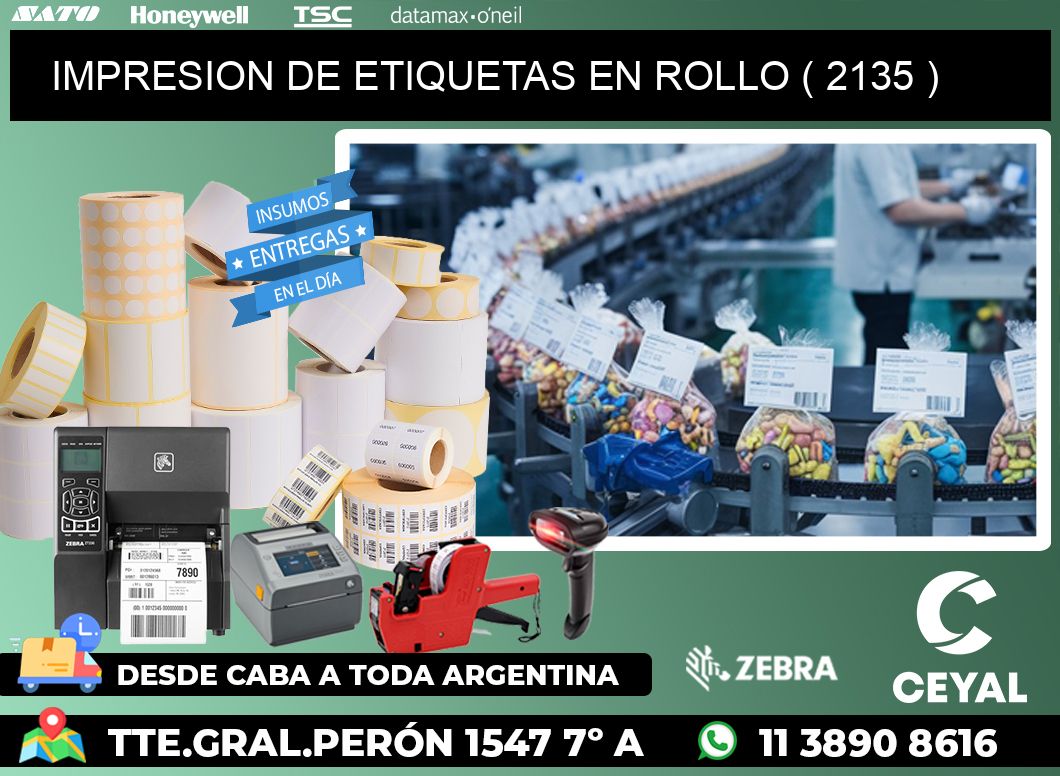 IMPRESION DE ETIQUETAS EN ROLLO ( 2135 )