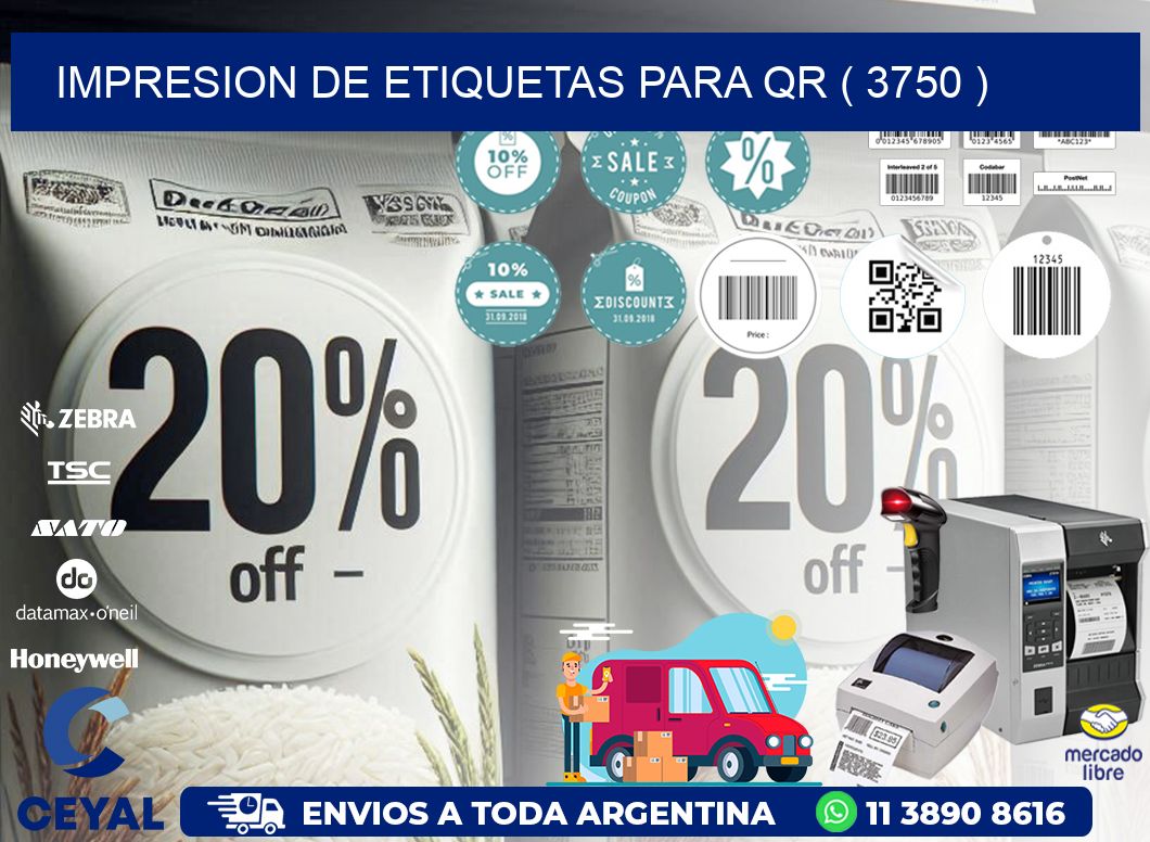 IMPRESION DE ETIQUETAS PARA QR ( 3750 )