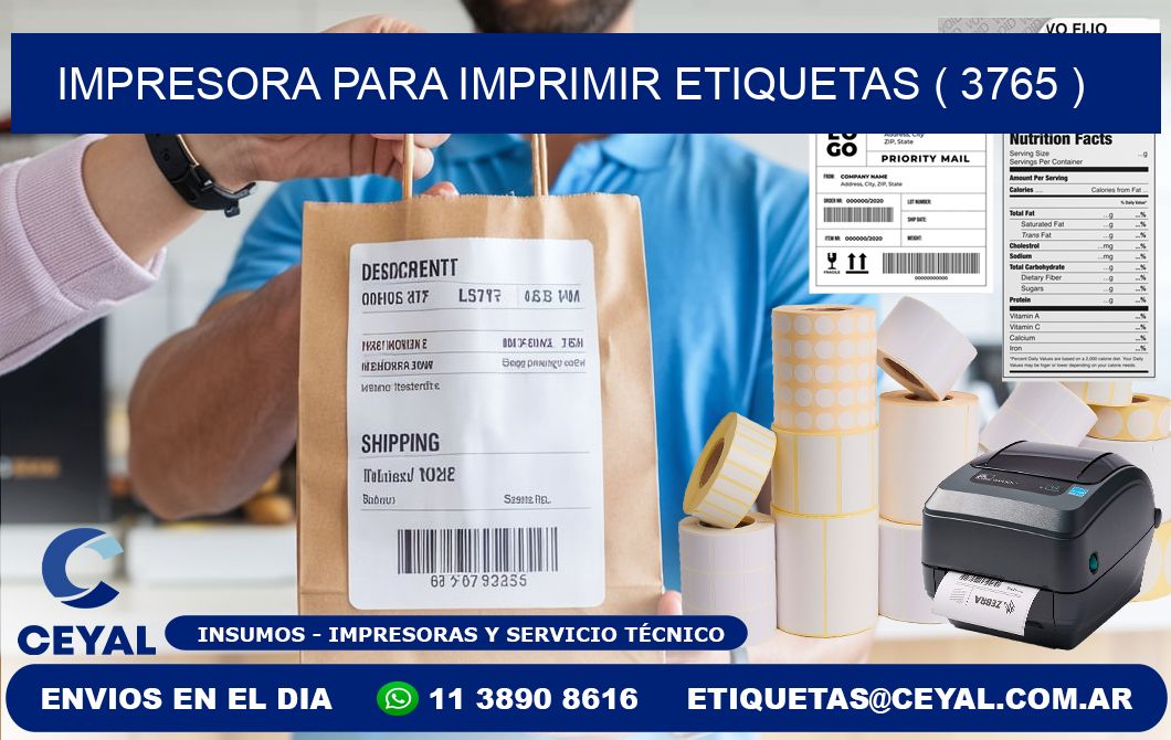 IMPRESORA PARA IMPRIMIR ETIQUETAS ( 3765 )