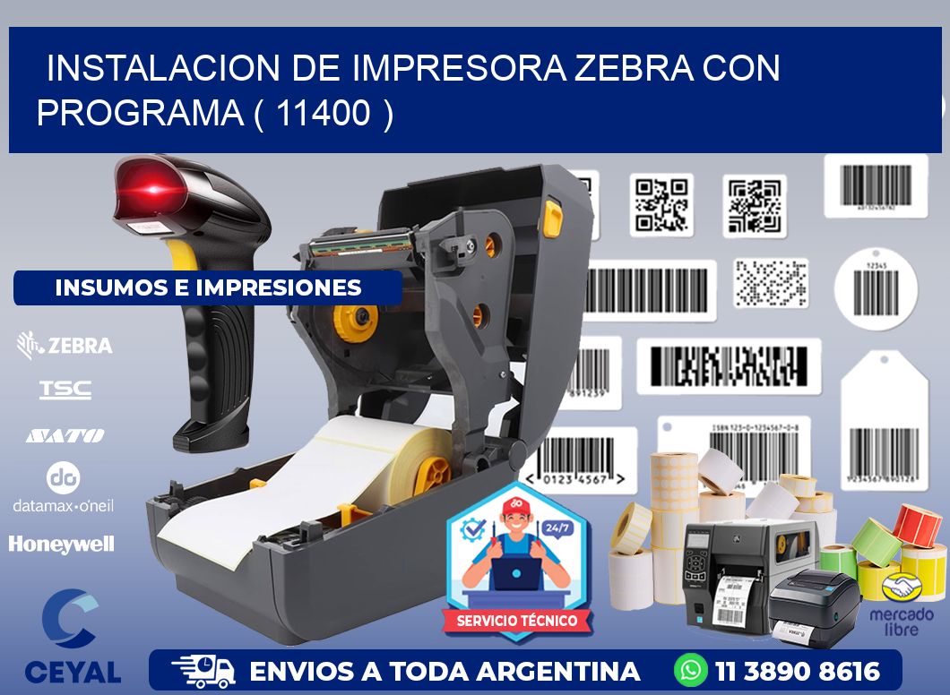 INSTALACION DE IMPRESORA ZEBRA CON PROGRAMA ( 11400 )